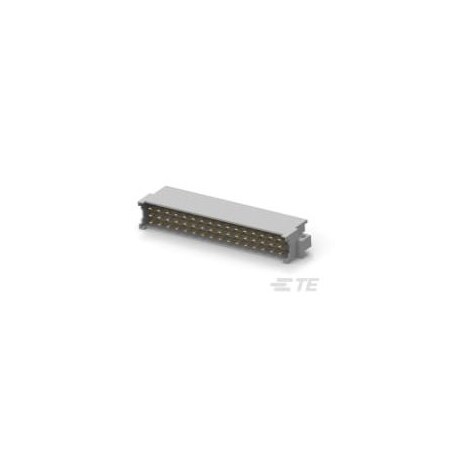Te Connectivity Board Euro Connector, 48 Contact(S), 3 Row(S), Male, Right Angle, 0.2 Inch Pitch, Solder Terminal,  106351-1